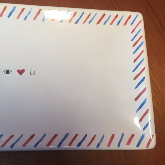 West elm Love Letter Tray Plate Trinket Dish Valentine's Gift - Picture 5 of 7